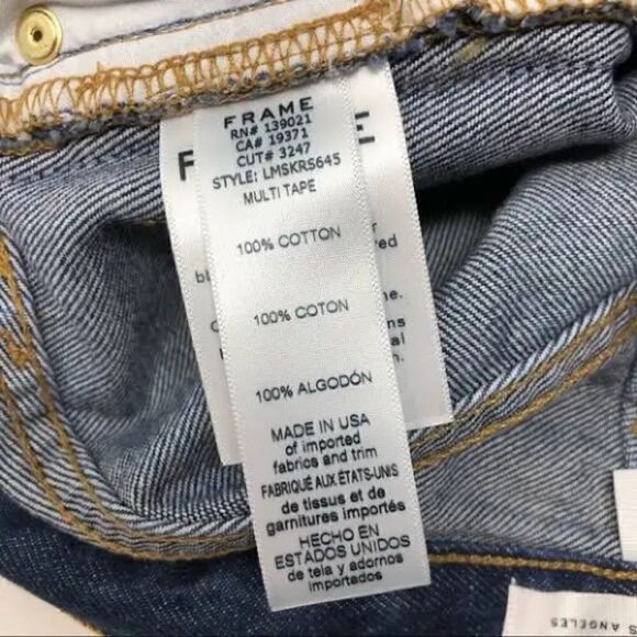 Frame Denim Mini Skirt with Raw Staggered Hem and Side Stripe/Fringe. Size 25. - Picture 8 of 8